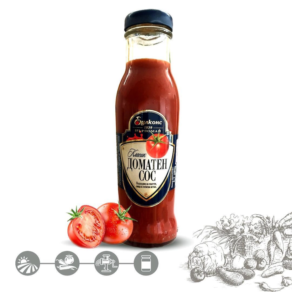 Tomato sauce classic Bullcons 300 g - STACK